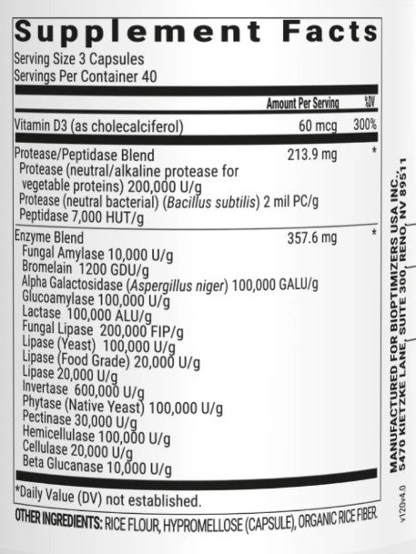 BiOptimizers Masszymes 250ct.