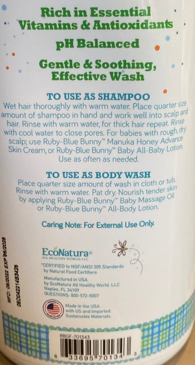 Ruby-Blue Bunny Spring Garden Shampoo and Wash 34oz