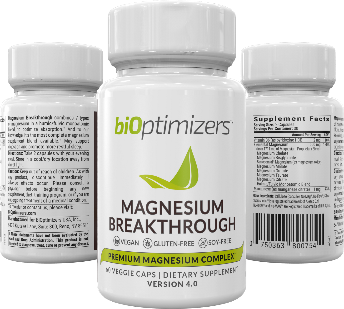 BiOptimizers Magnesium Breakthrough 60ct.