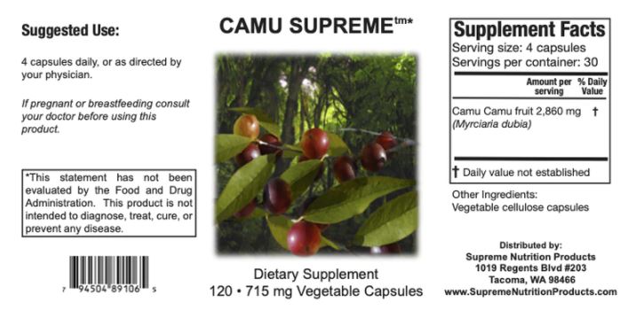 Supreme Nutrition Products Camu Supreme Capsules