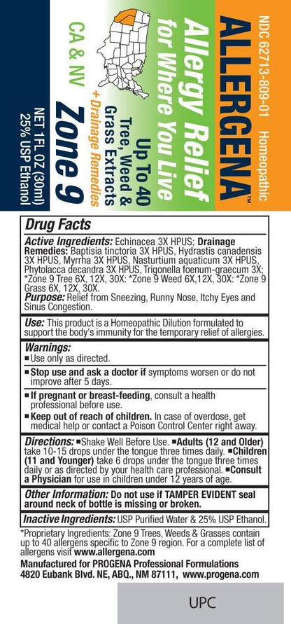 Progena Allergena Allergy Relief Zone 9