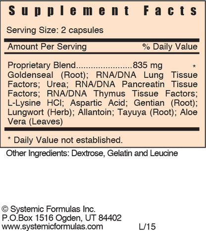 Systemic Formulas Bio Function R Lung