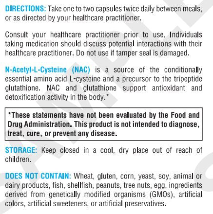 Xymogen NAC N-Acetyl-L-Cysteine