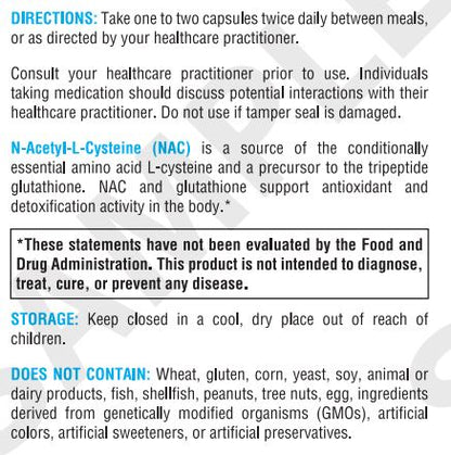 Xymogen NAC N-Acetyl-L-Cysteine